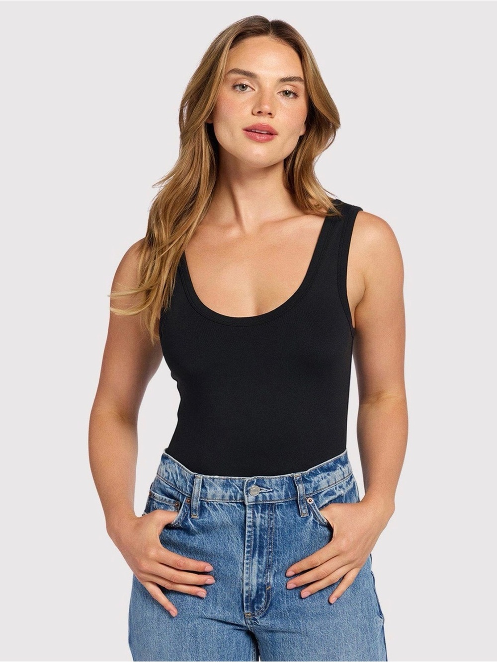 nuuds Black Scoop-Neck Bodysuit worn once